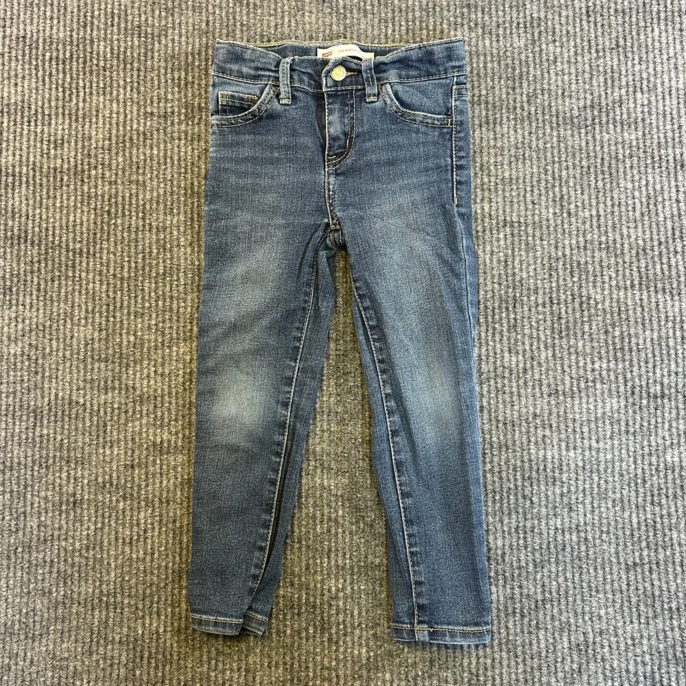 Levis 710 Super Skinny Blue Jeans Medium Wash Adjustable Waist Kids 4T